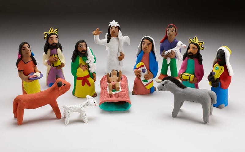 Figure of a shepherd, from Nativity Scene, Josefina Aguilar, 1992