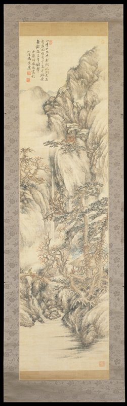 Mountain Hermitage Landscape, Ko Tetsubai, late 19th century