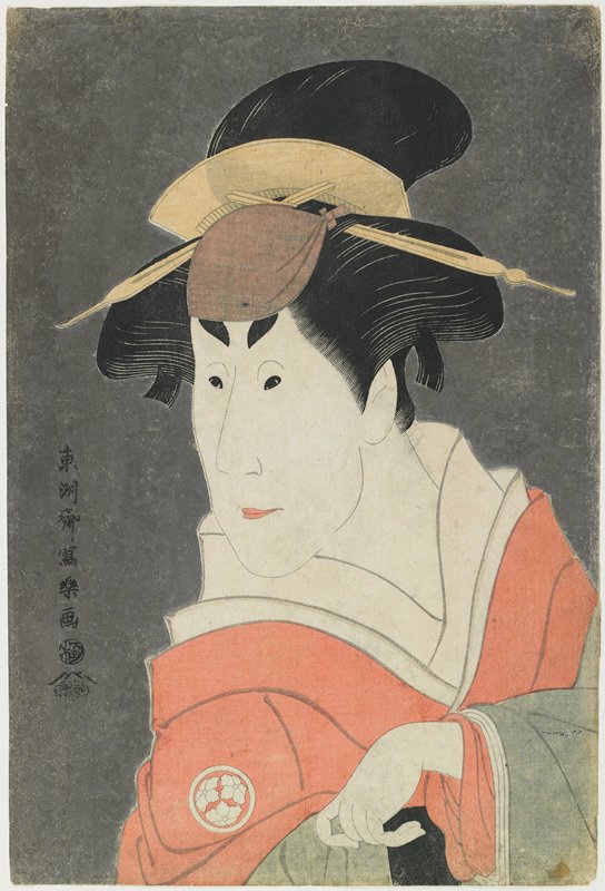 Actor Osagawa Tsuneyo II as Ippei's older sister Osan, Sharaku 写楽, 1794, 5th lunar month