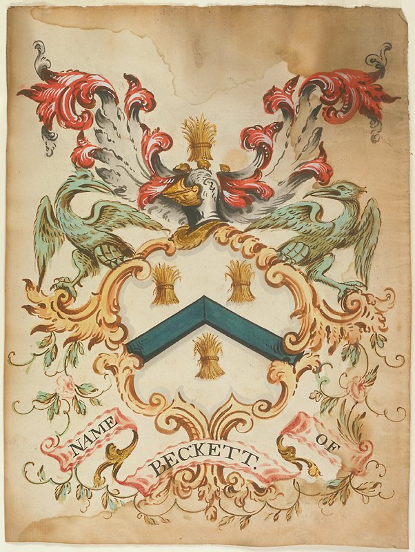 Crest: Name of Beckett, John Coles, c. 1790
