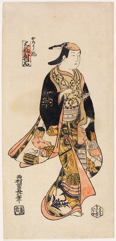 Right: In the Style of an Actor, Nishimura Shigenaga, c. 1730