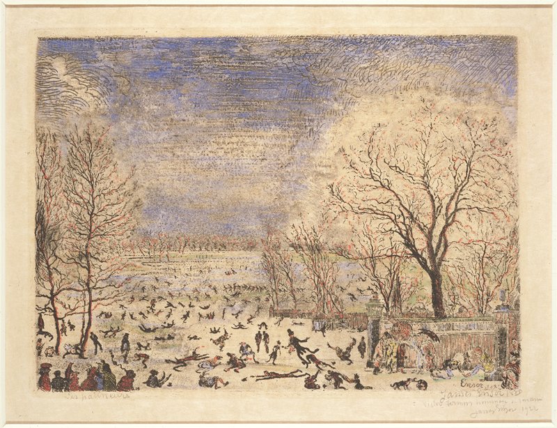 Les Patineurs, James Ensor, 1889