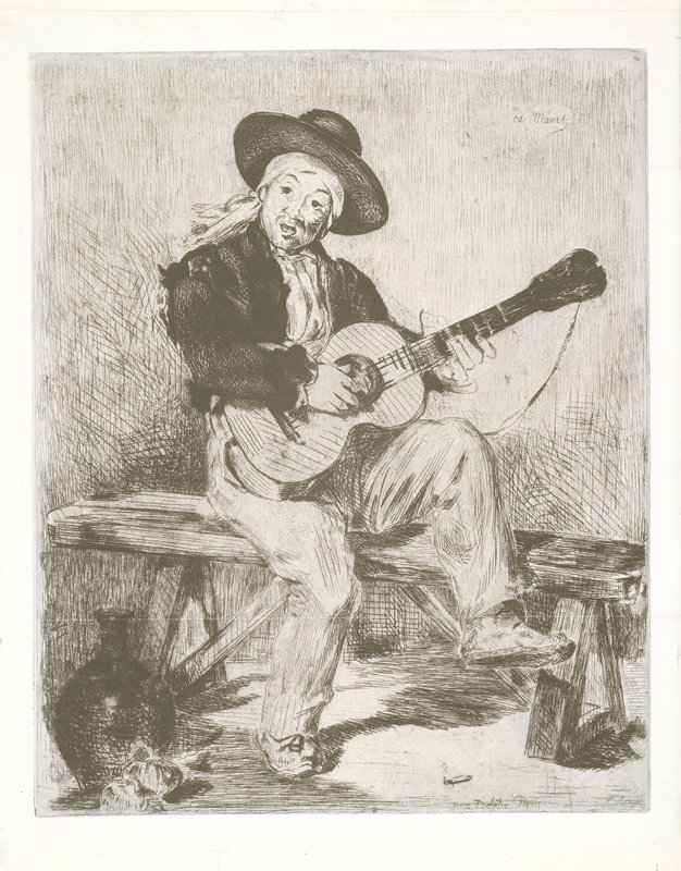 The Spanish Singer by Édouard Manet