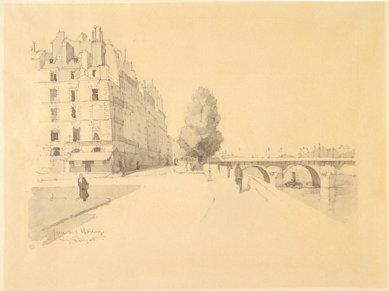 Le Quai de l'Horloge, Paris, Eugène Béjot, 19th-20th century