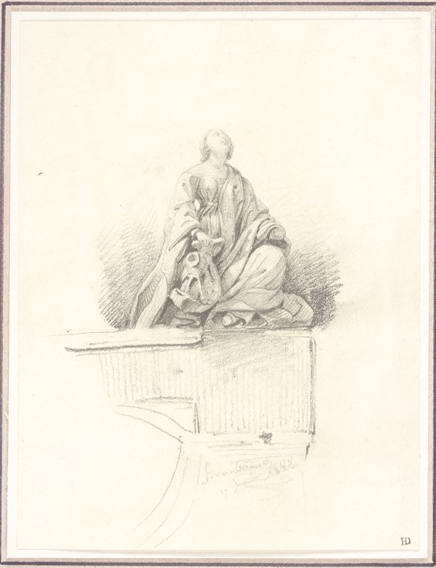 Study of a Figural Monument, Paul Delaroche, 1838