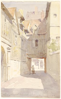 Dokumentasi “Entrance to Cloisters, St. Maclou, Rouen”; Watercolor over graphite. Minneapolis Institute of Art.