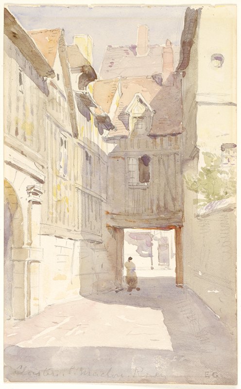 Entrance to Cloisters, St. Maclou, Rouen, Sir Ernest George, 19th century