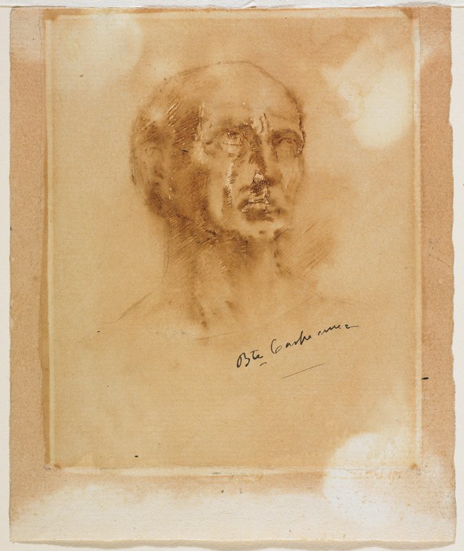 Head Study (after Raphael), Jean-Baptiste Carpeaux, c. 1840s