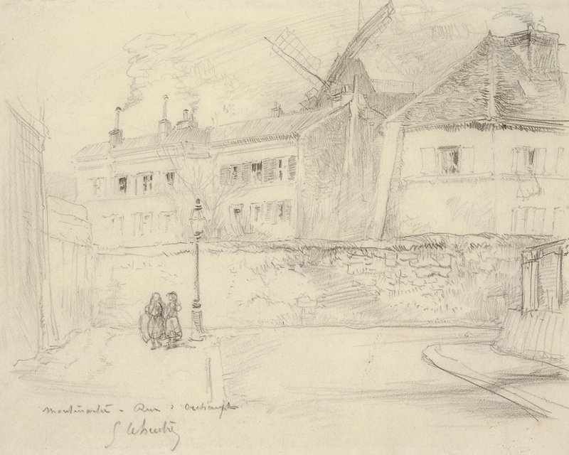 Montmartre, Rue Orchompt, Gustave Leheutre, 19th century