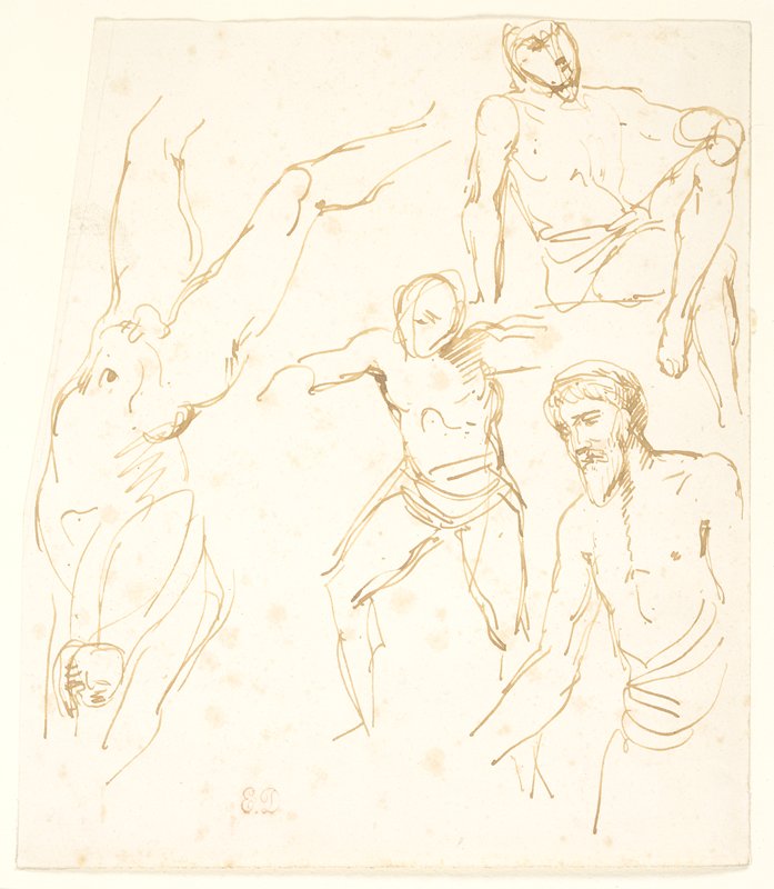 Four Life Studies, Eugène Delacroix, 19th century