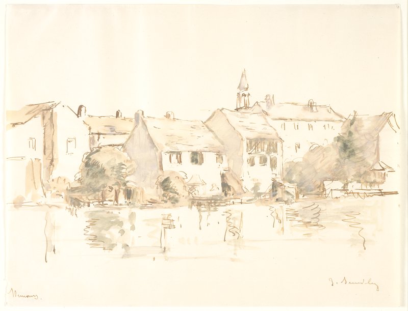 Nemours (S. et Mrne); Along the Canal, Nemours, Jacques Beurdeley, 19th-20th century