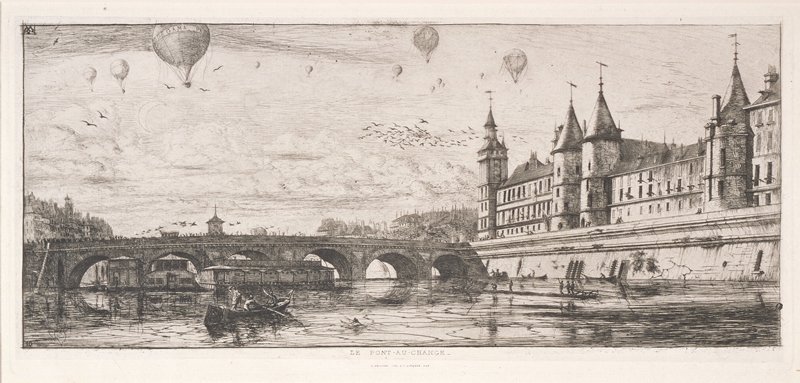 The Exchange Bridge, Charles Meryon, 1854
