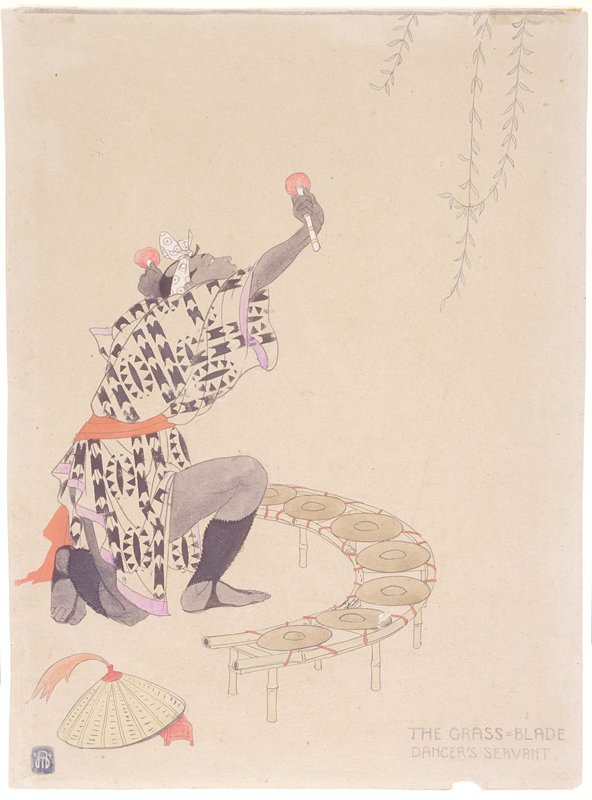 Dancer's Servant, theater design for 'The Grass-Blade', Maxwell Ashby Armfield, 1914