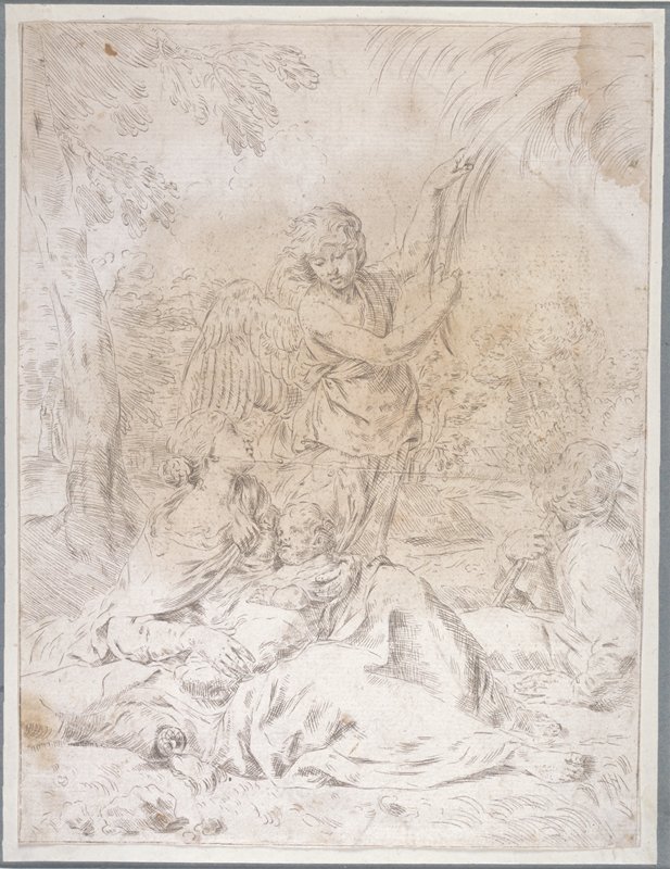 Rest on the Flight into Egypt, after Simone Cantarini, late 17th century