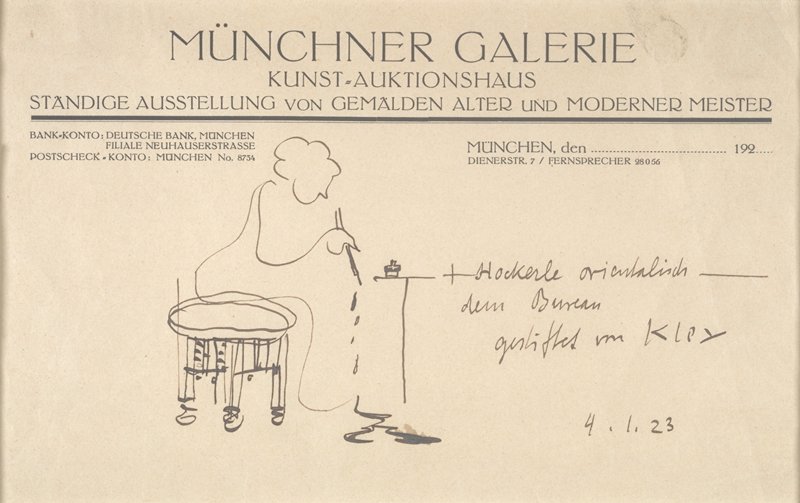 Caricature of Woman at Desk, Heinrich Kley, 1923