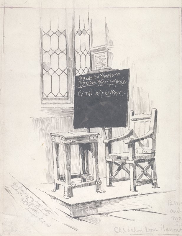 Old School Room Harrow, Joseph Pennell, c. 1883