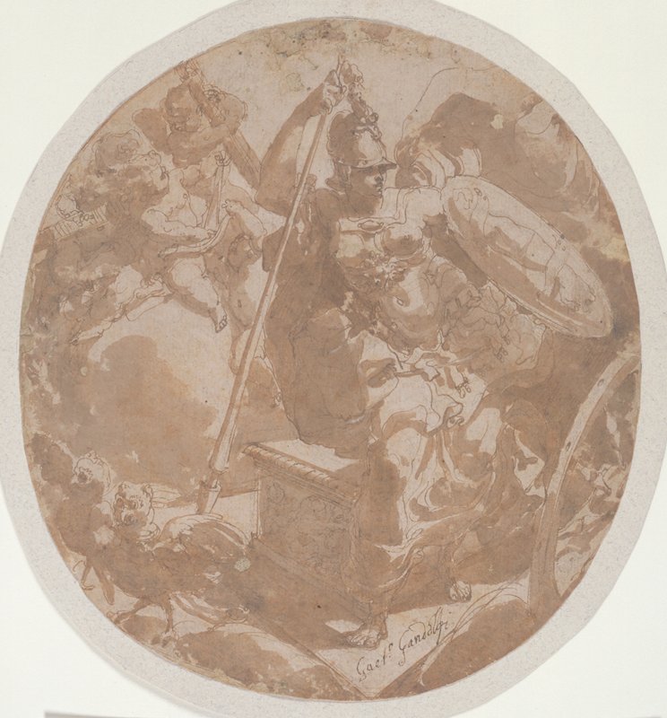 Minerva with her Sacred Bird, the Owl, Gaetano Gandolfi, c. 1767