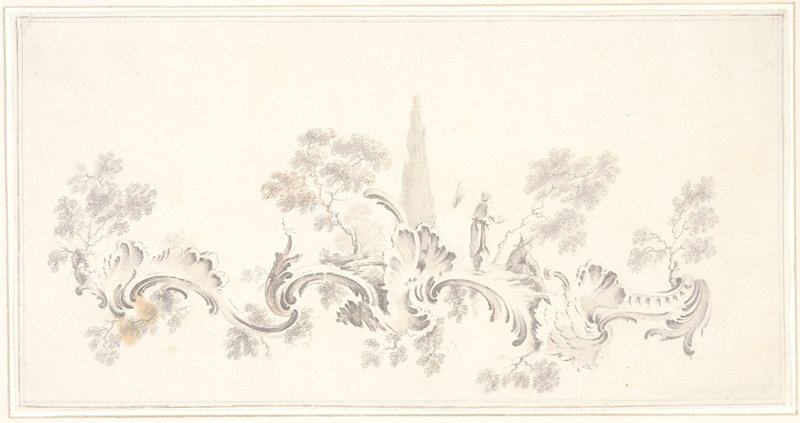 Chinoiserie Ornament Design (Chinoiserie Scene), Jean-Baptiste Pillement, 18th-19th century