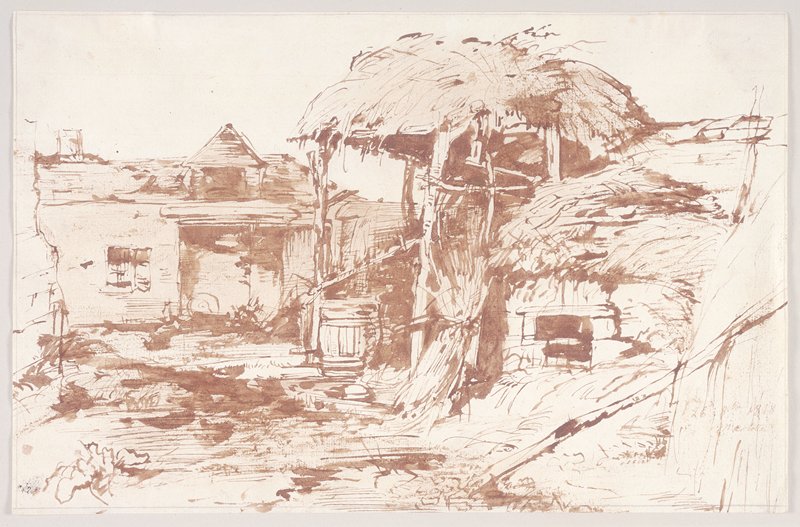 Vue de Marlotte, Emile Aubert Lessore, 1848