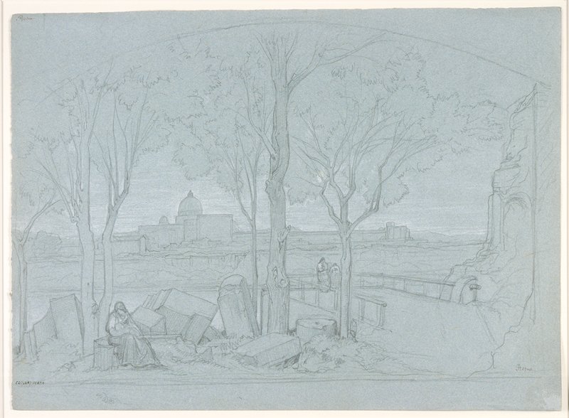 Roman Landscape, François Edouard Bertin, 19th century