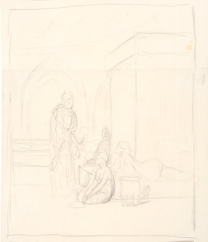 Study for 'In the Harem', Jean-Léon Gérôme, 1876