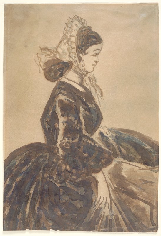 The Lady in Black, Constantin Guys, 19th century