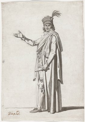 Dokumentasi “Study for a Costume of a Civil Official”; Pen and black ink and wash over black chalk. Minneapolis Institute of Art.