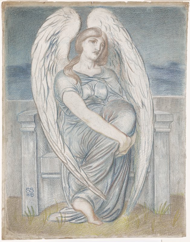 Seated Angel, Simeon Solomon, 1883