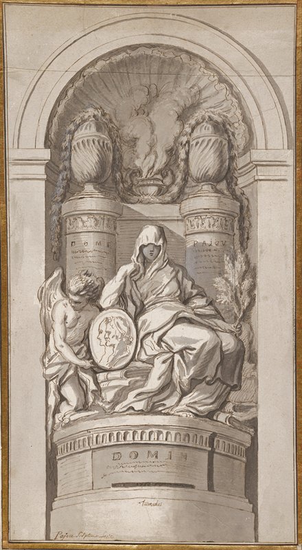 Study for a Funerary Monument, Augustin Pajou, 1750