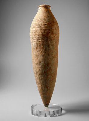 Dokumentasi “Storage Bottle”; Banpo type Earthenware with striated markings. Minneapolis Institute of Art.