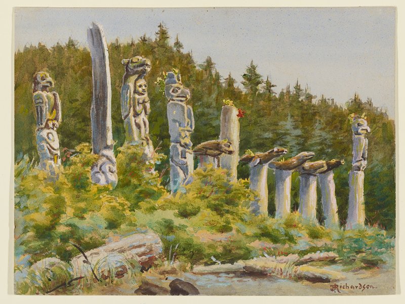 Oldest Graves on the Beach, Kasaan, Theodore J. Richardson, 19th century