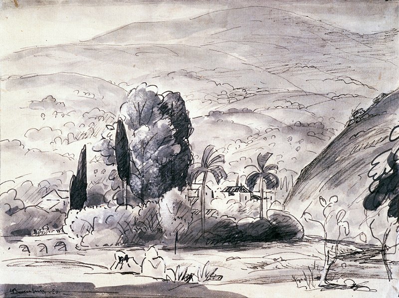 View of Blidah, Algeria, Adolphe Marie Timothee Beaufrère, 1920