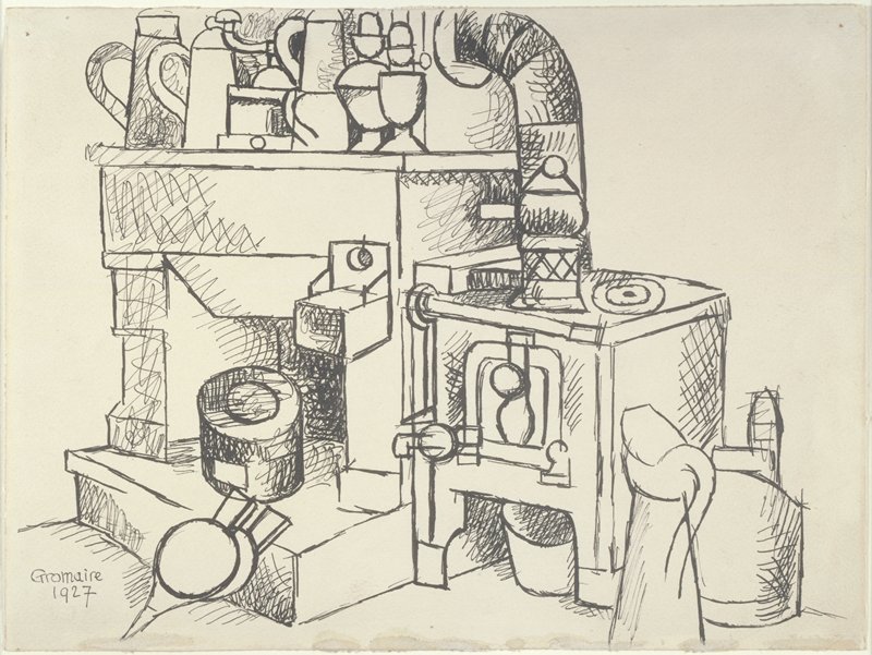 The Fireplace, Marcel Gromaire, 1927