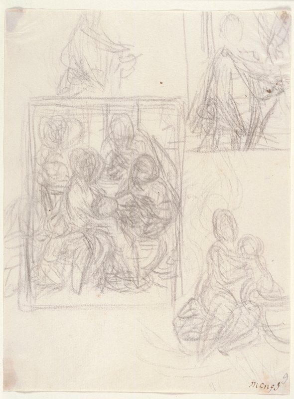 Studies of the Madonna and Child, Anton Raphael Mengs, 1770s