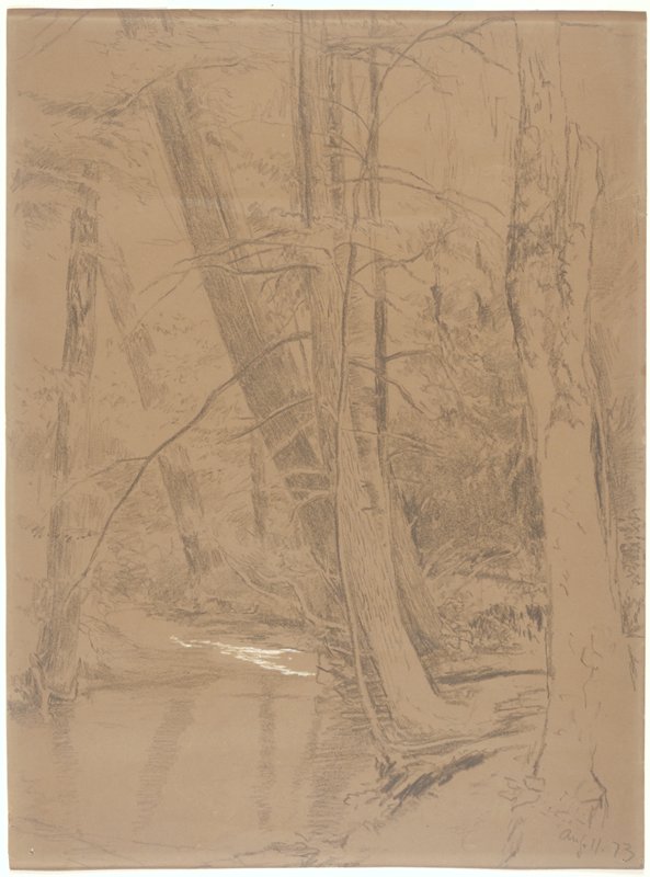 Forest Landscape with River, Homer Dodge Martin, 1873