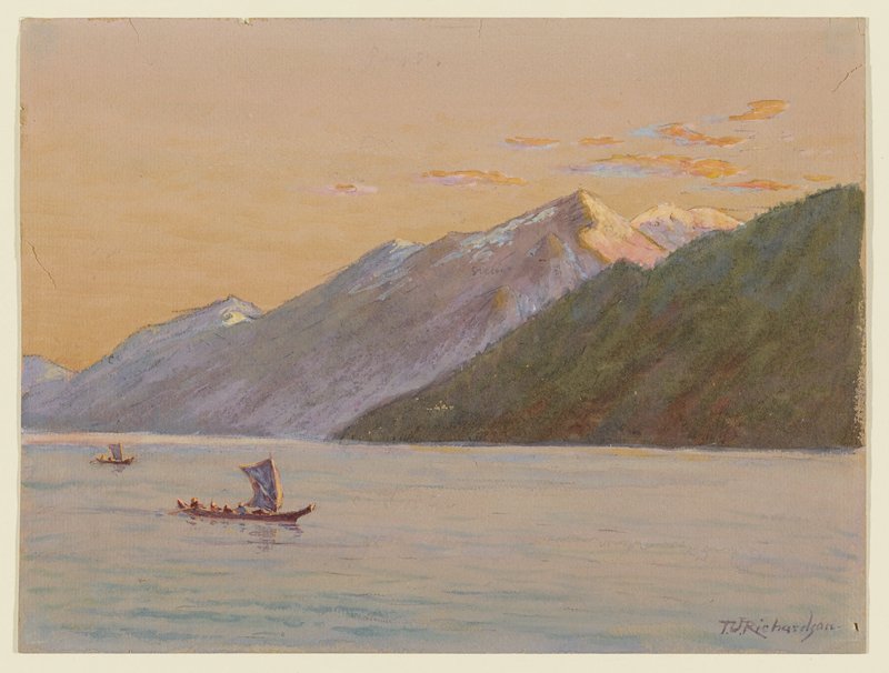 Near the Fiord, Theodore J. Richardson, 19th century