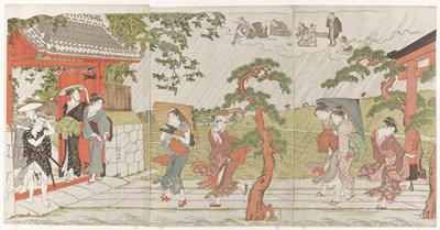 Dokumentasi “Sudden Shower at the Mimeguri Shrine”; Woodblock print (nishiki-e), ink and color on paper. Minneapolis Institute of Art.