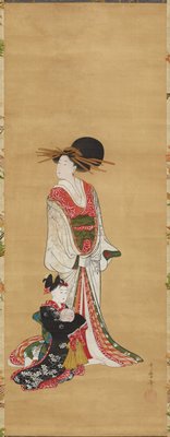 Standing Courtesan and Kamuro, Kitagawa Utamaro, c. 1805