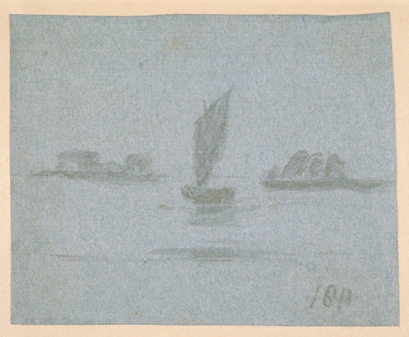 [Sailboats in landscape], John Constable, 1812