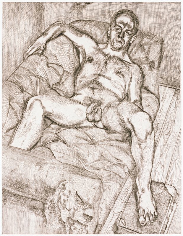 Man Posing, Lucian Freud, 1985 (pub. 1986)
