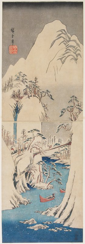 Mountain Gorge in Winter, Utagawa Hiroshige, c. 1842
