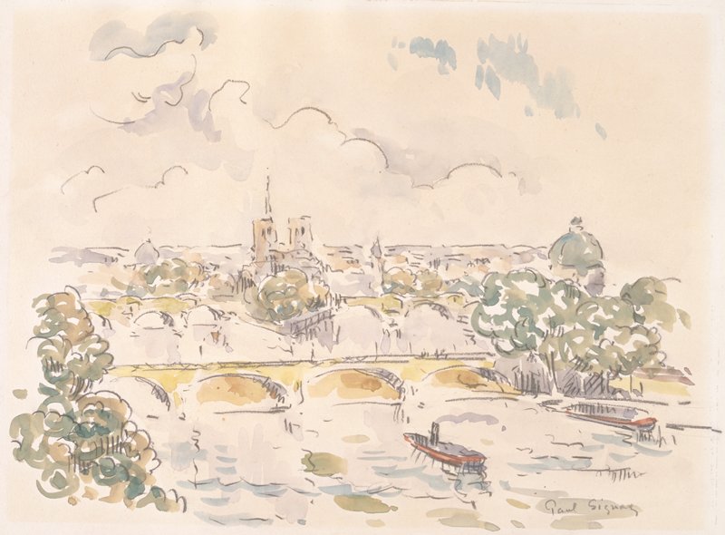 On The Bank of the River, Paul Signac, 19th century
