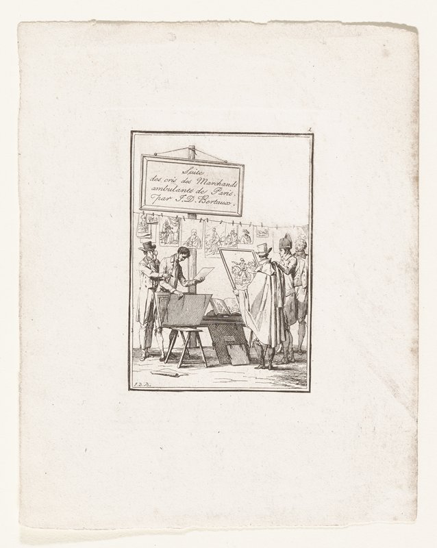 Frontispiece: Suite/ des cris des Marchands/ ambulants de Paris./ par J.D. Bertaux, Жан Дюплесси-Берто, XVIII век