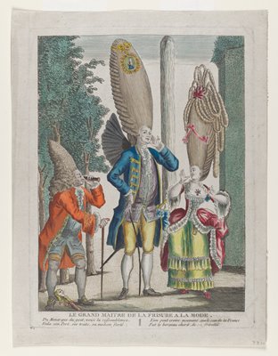 Dokumentasi “Le Grande Maitre de la Frisure a la Mode”; Hand-colored etching. Minneapolis Institute of Art.