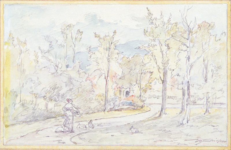 Woman In The Park, Walter Shirlaw, 19th century