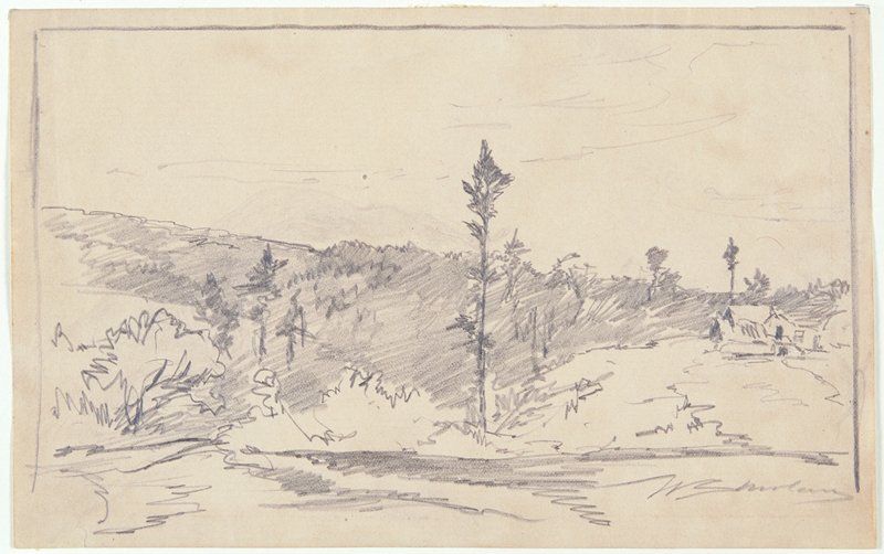 Sketch made on Indian Reservation, Montana, Walter Shirlaw, 19th century