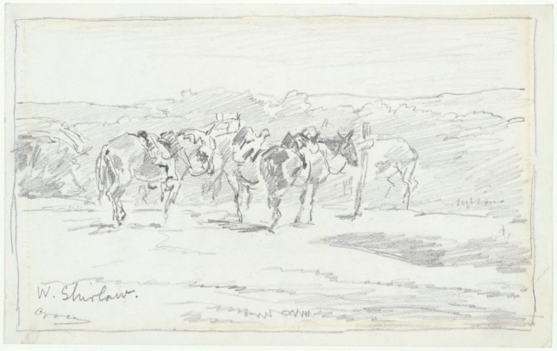 Sketch made on Indian Reservation, Montana, Walter Shirlaw, 19th century