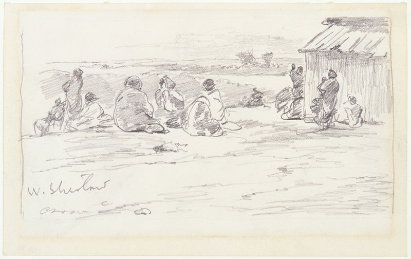 Sketch made on Indian Reservation, Montana, Walter Shirlaw, 19th century