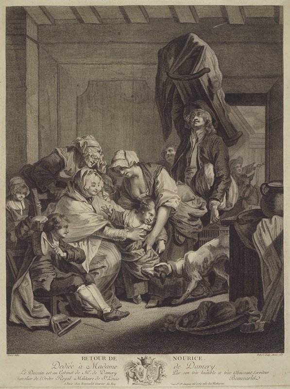 The Return from the Wet Nurse, François Hubert, 1767