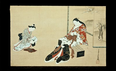Seated Courtesan and her Attendant, Miyagawa Chōshun, first half 18th century